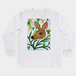 Deer Shapes Kids Long Sleeve T-Shirt